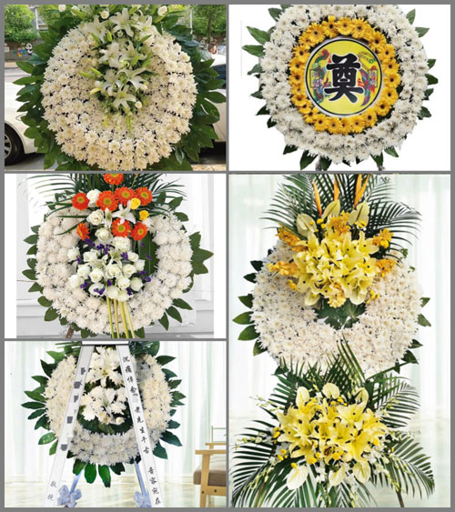 湖北孝感市安陆市洑水镇聂寨村花圈速递